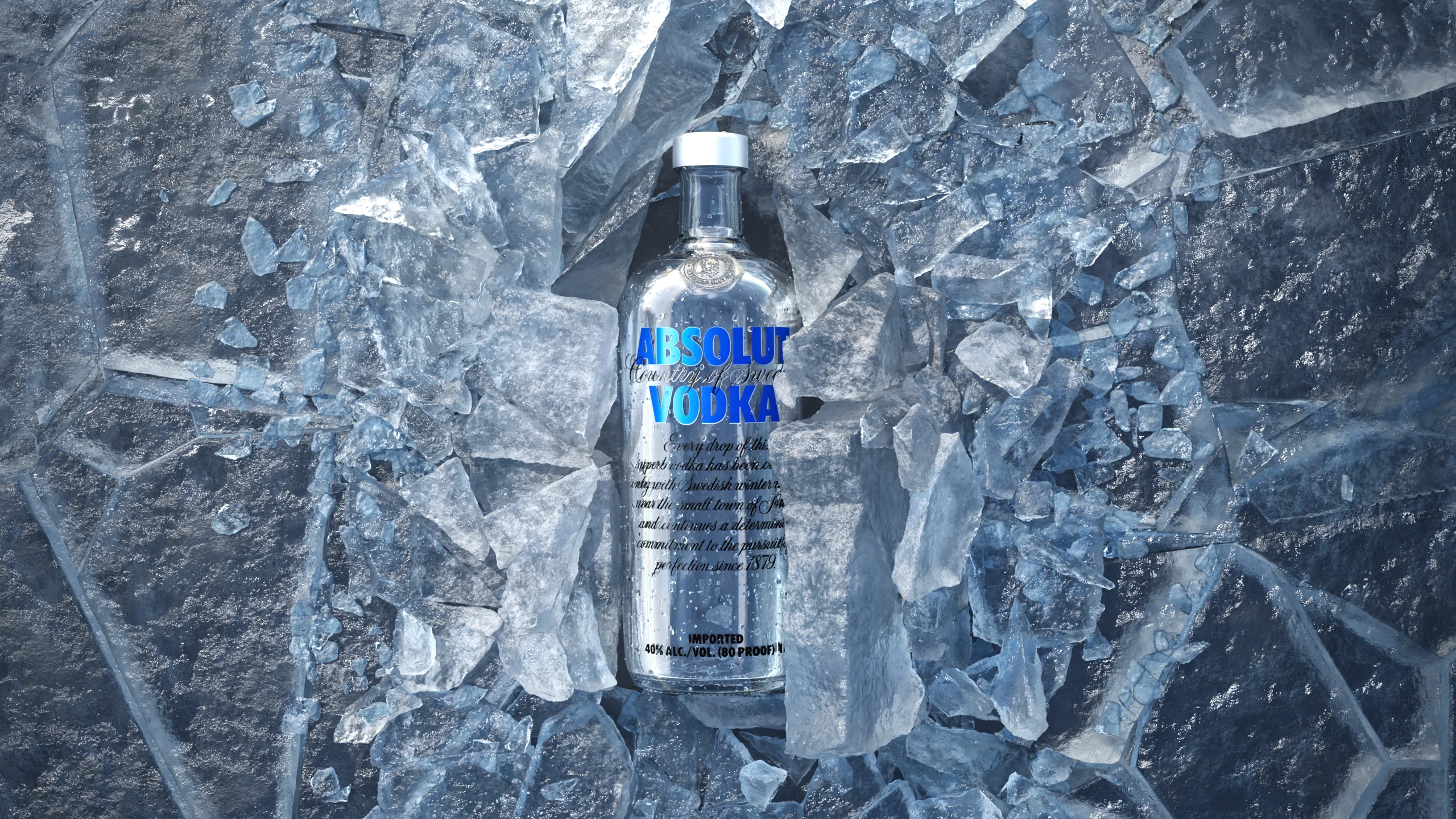 Absolut Vodka — winter ice visualisation