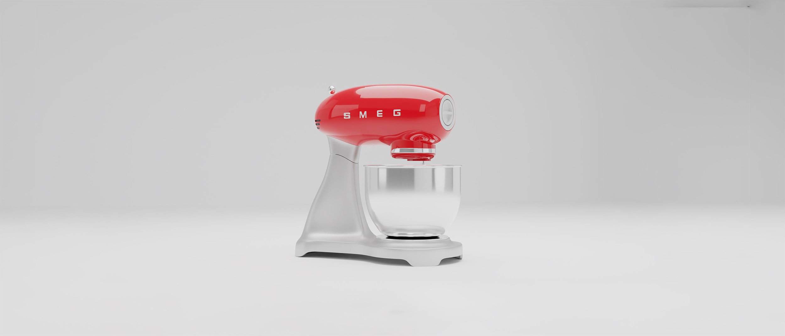 SMEG stand mixer — cinematic studio render